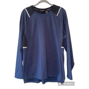 SPYDER Mens Pullover Active Performance Top Blue  Size XLarge